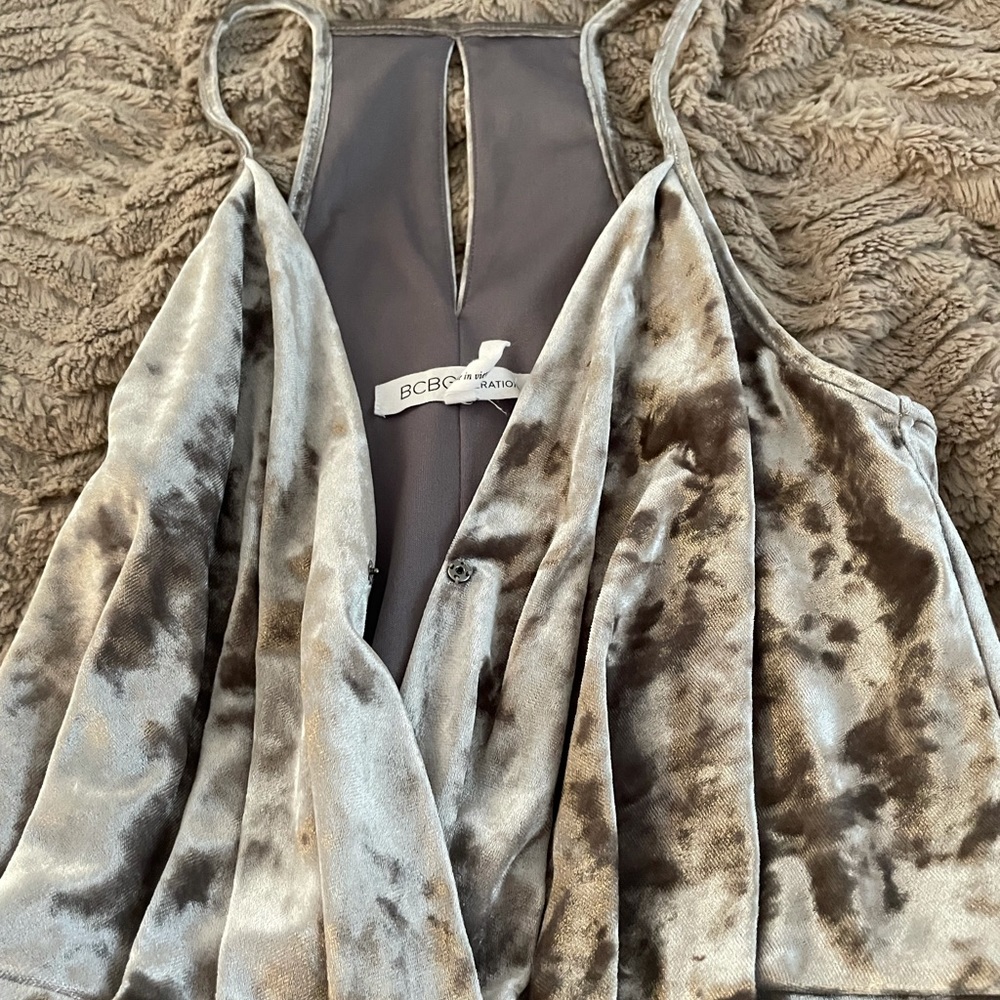 BCBGeneration gray velvet dress - Picture 5 of 7